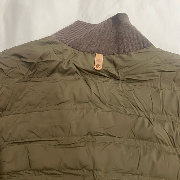 Mackage army green light puffer bomber jacket. Size M.